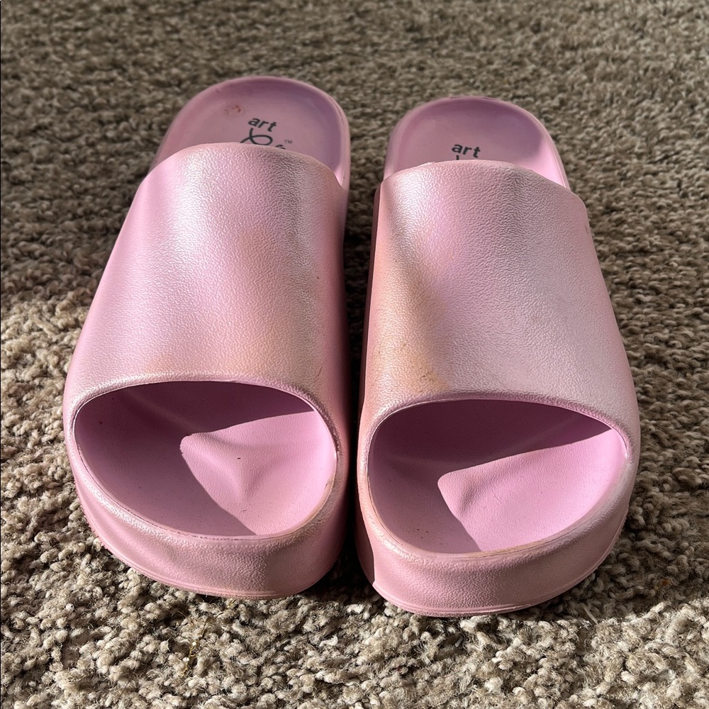 Art Class Pink Kids Slide Sandals